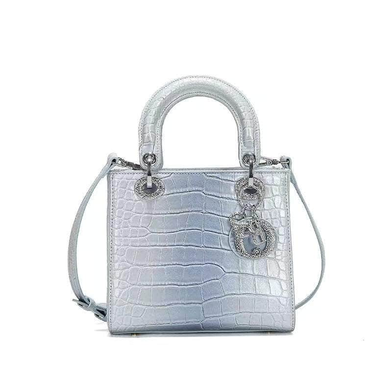 Luxurious Lady Leather Handbag Blue