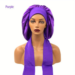 Luxury 1PC Wide Brim Sleeping Cap PURPLE