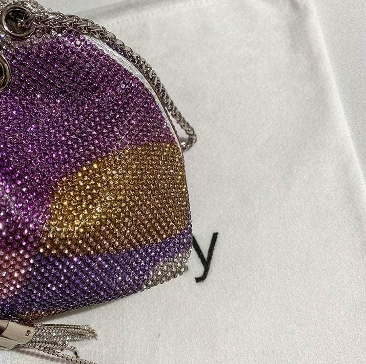 Luxury Bucket Clutch Rhinestone Purse