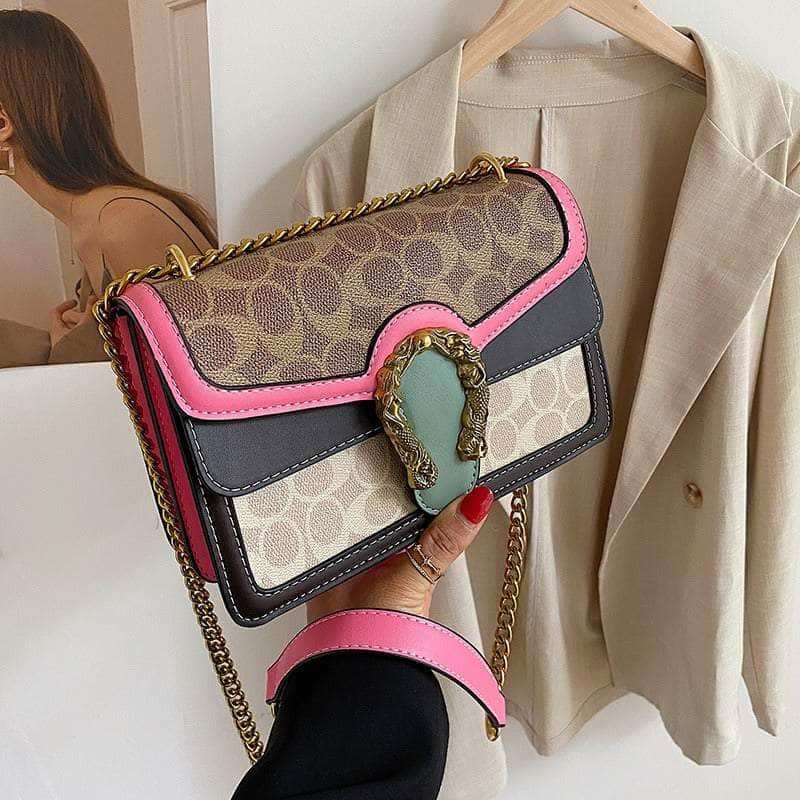 Luxury Chain Crossbody Bag Pink