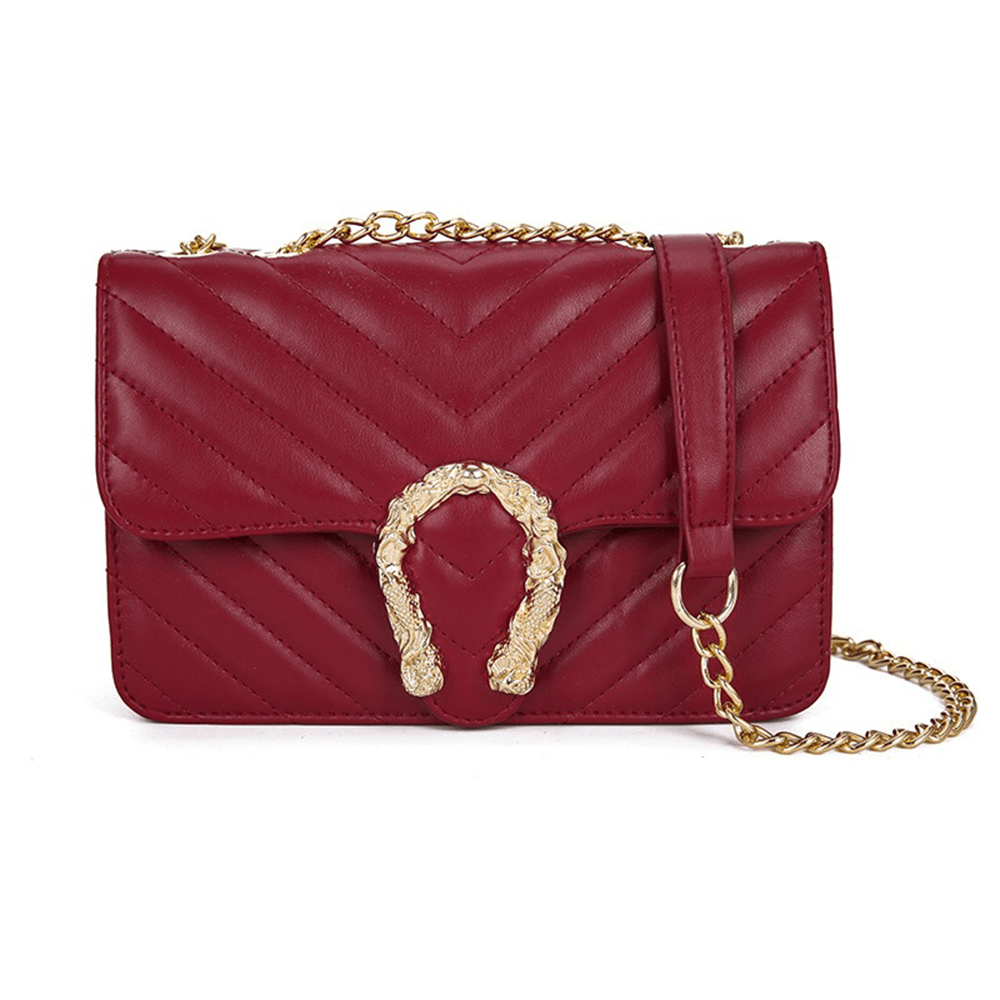 Luxury Chain Shoulder Bag Red