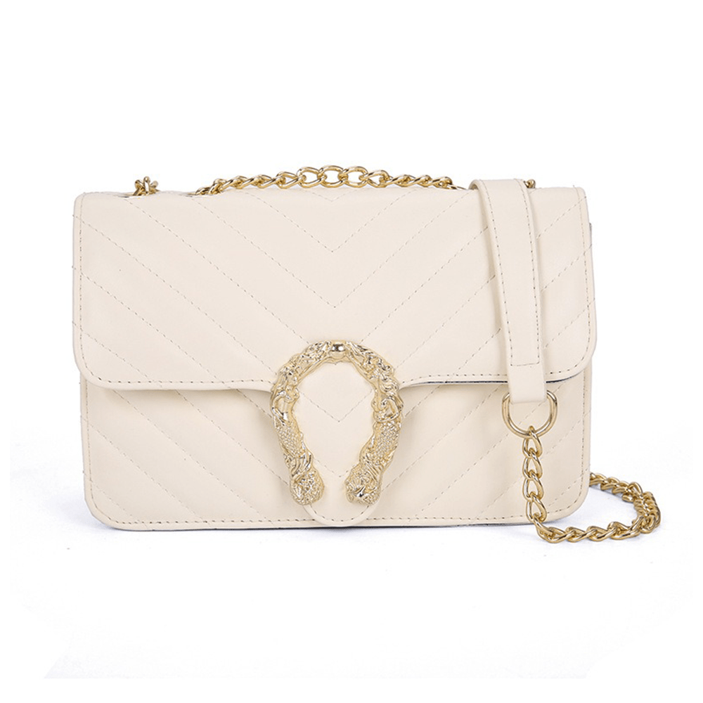 Luxury Chain Shoulder Bag White