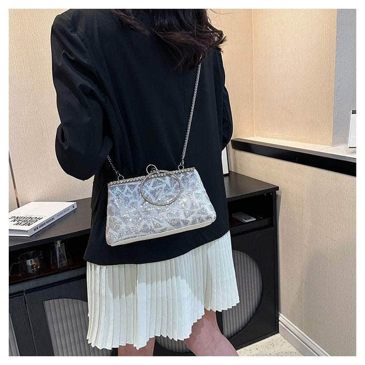 Luxury Clip Sequin Shoulder Chain Purse