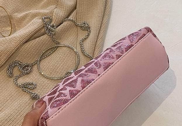 Luxury Clip Sequin Shoulder Chain Purse