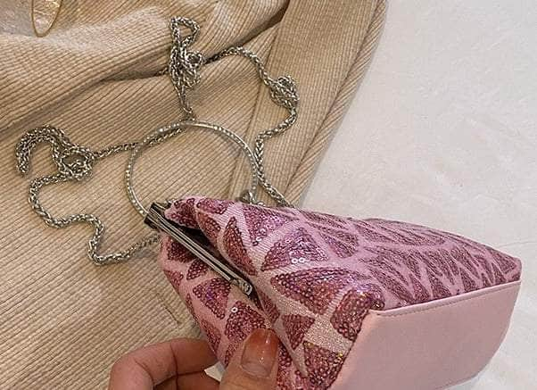 Luxury Clip Sequin Shoulder Chain Purse