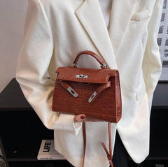 Luxury Croc Skin Crossbody Handbag