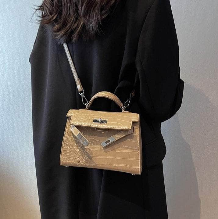 Luxury Croc Skin Crossbody Handbag