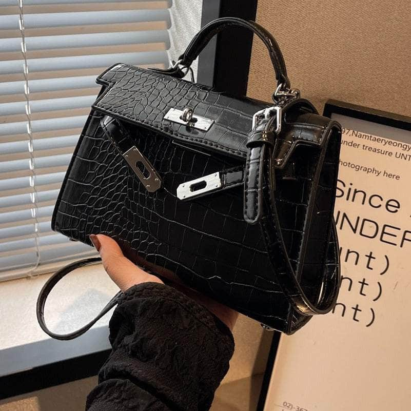 Luxury Croc Skin Crossbody Handbag