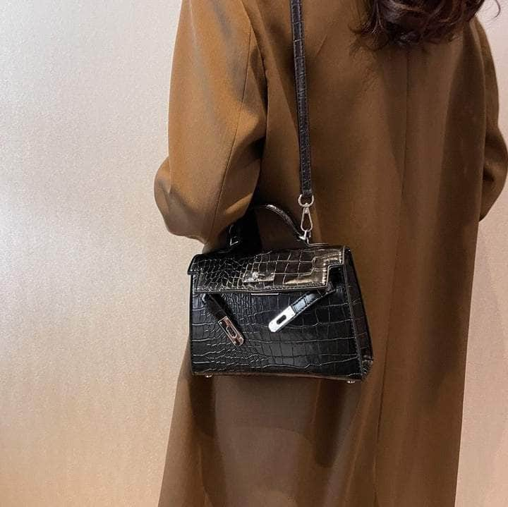 Luxury Croc Skin Crossbody Handbag