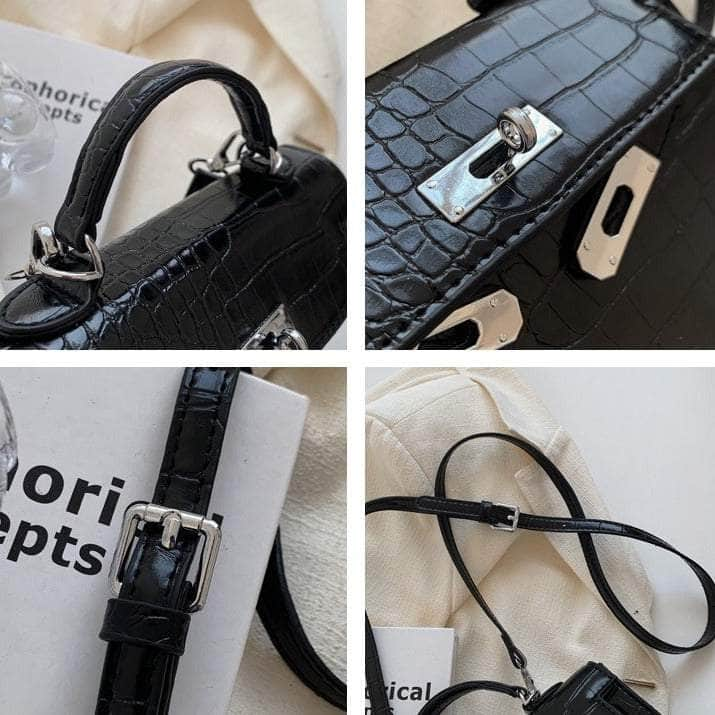 Luxury Croc Skin Crossbody Handbag