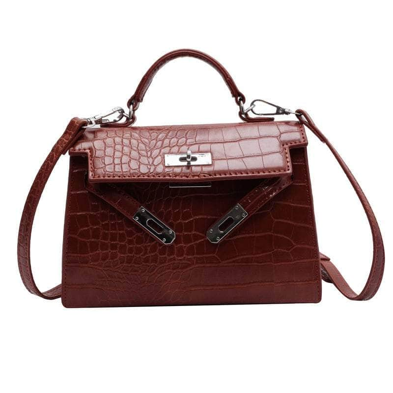 Luxury Croc Skin Crossbody Handbag