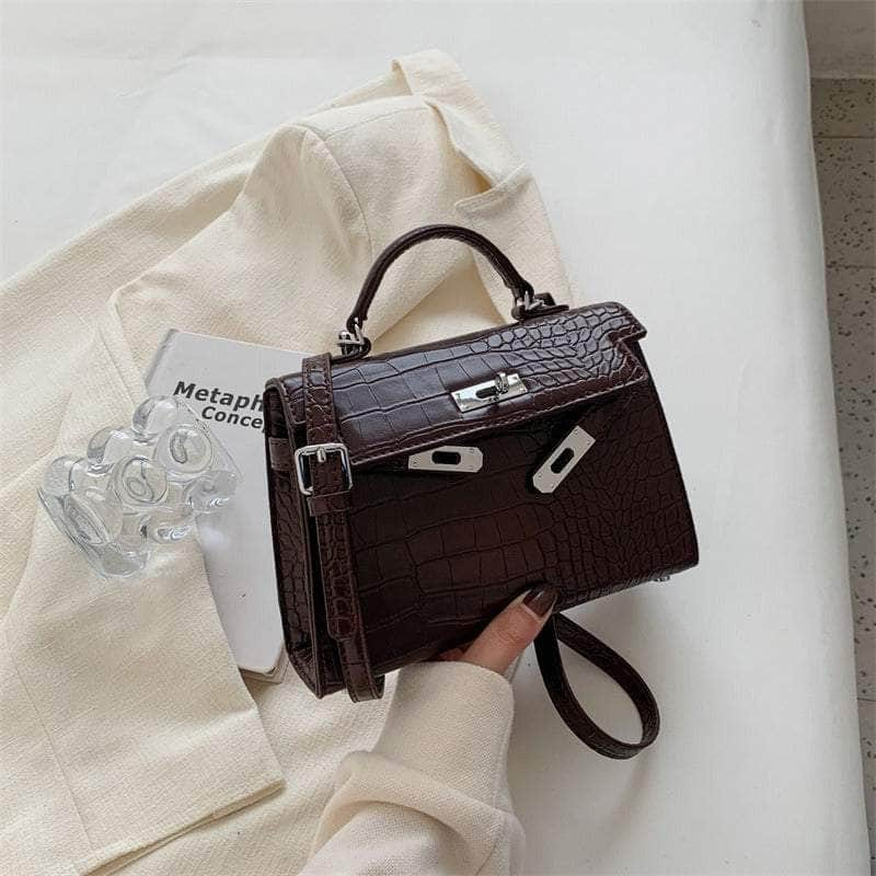 Luxury Croc Skin Crossbody Handbag