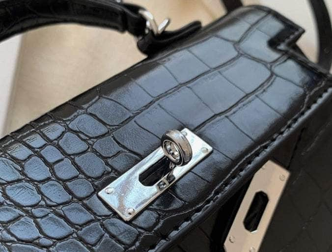 Luxury Croc Skin Crossbody Handbag