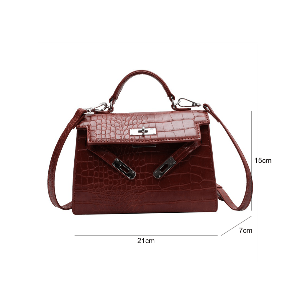 Luxury Croc Skin Crossbody Handbag