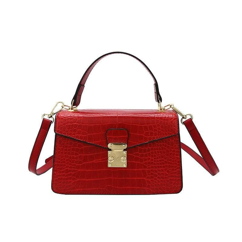 Luxury Crocodile Pattern Leather Handbag