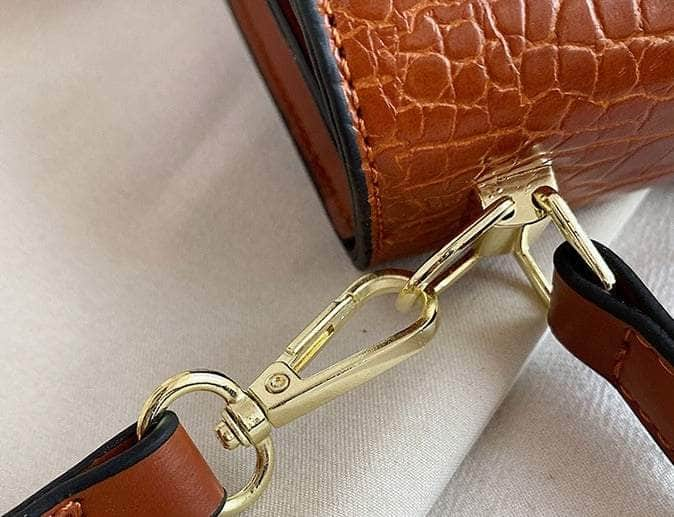 Luxury Crocodile Pattern Leather Handbag