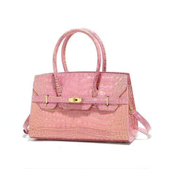 Luxury Exotic Crocodile Skin Leather Handbag