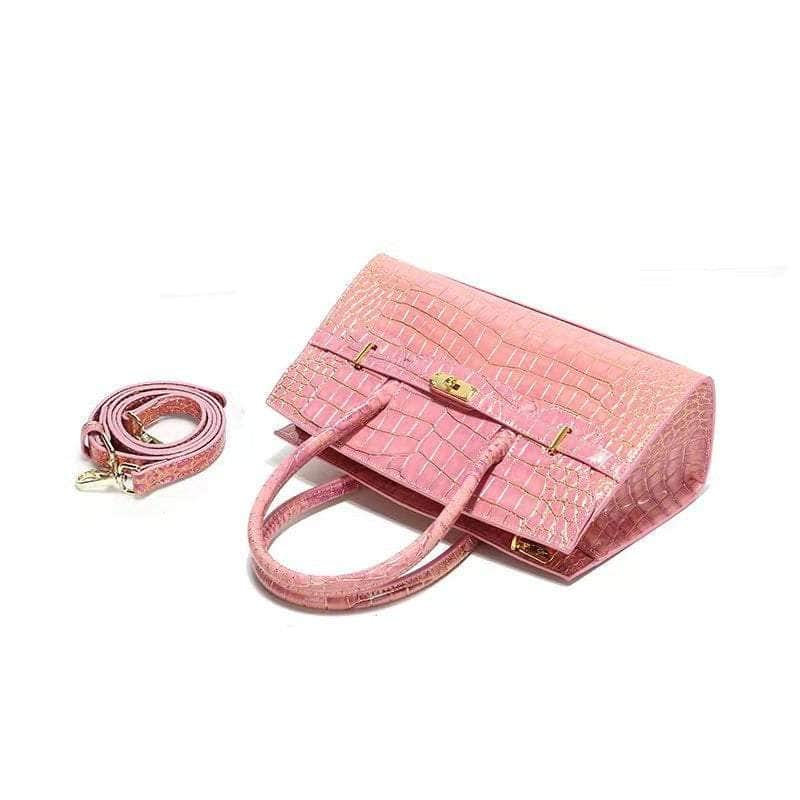 Luxury Exotic Crocodile Skin Leather Handbag