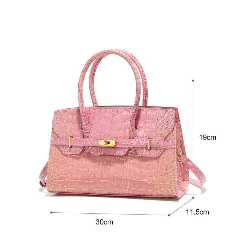 Luxury Exotic Crocodile Skin Leather Handbag