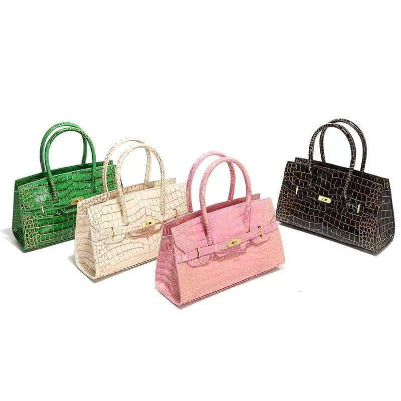 Luxury Exotic Crocodile Skin Leather Handbag