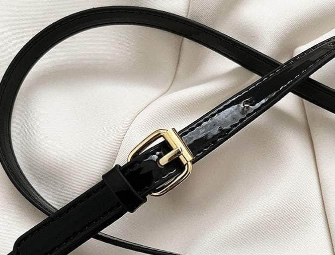 Luxury Flap Handbag with Buckle Decor