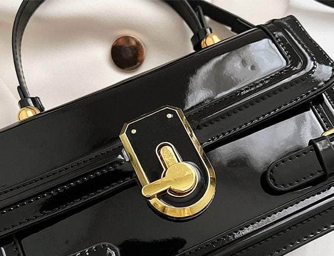 Luxury Flap Handbag with Buckle Decor