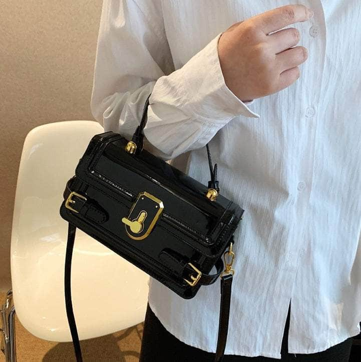 Luxury Flap Handbag with Buckle Decor