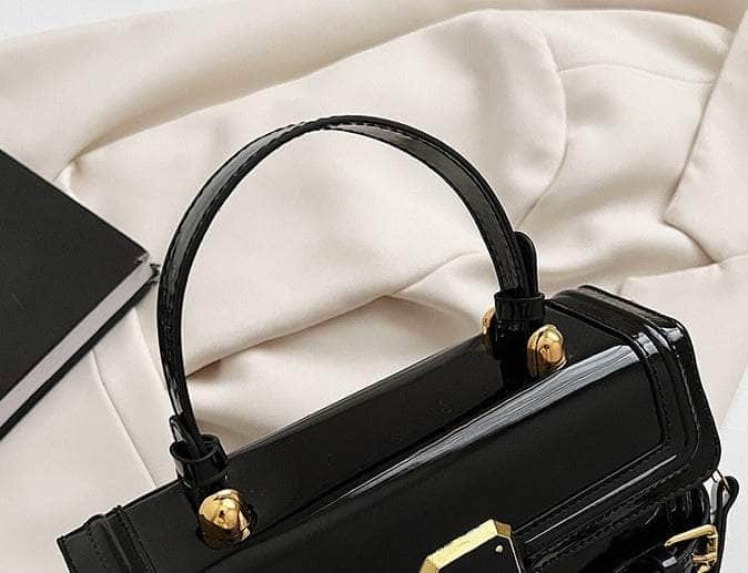 Luxury Flap Handbag with Buckle Decor