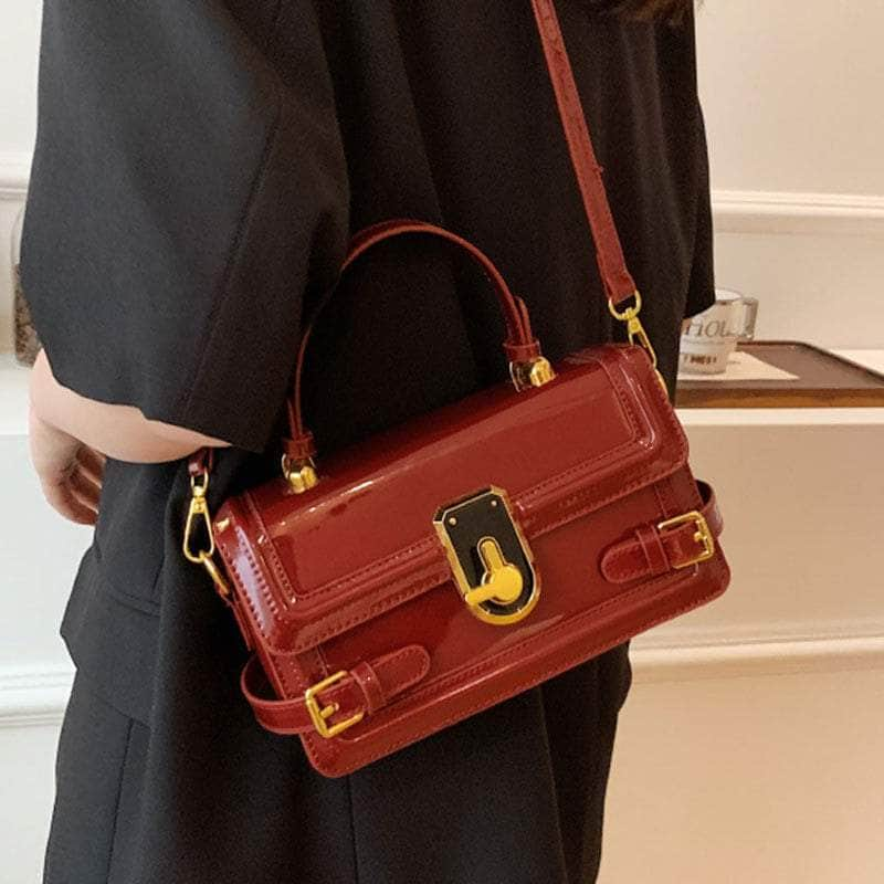 Luxury Flap Handbag with Buckle Decor