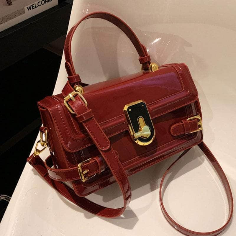 Luxury Flap Handbag with Buckle Decor