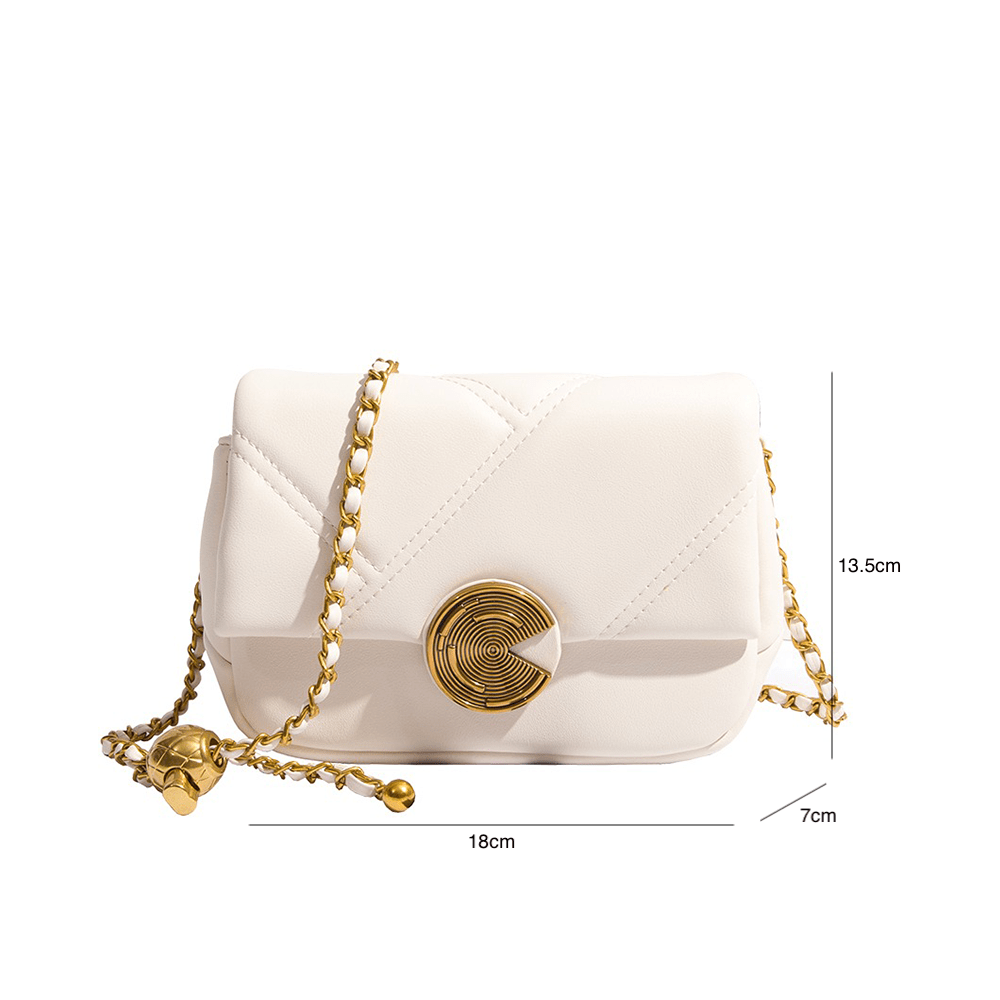 Luxury Leather Chain Shoulder Crossbody Bag