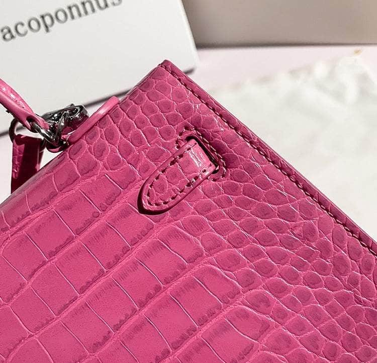 Luxury Leather Crossbody Alligator Handbag