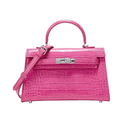 Luxury Leather Crossbody Alligator Handbag