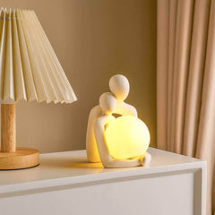 Luxury LED Art Home Decor: Nordic Figurines, Interior Statues, Couple Gift, Kawaii Room Lights