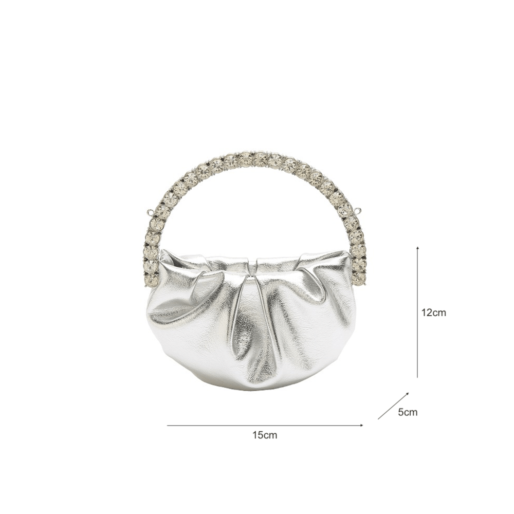 Luxury Mini Diamond Circular Handle Purse