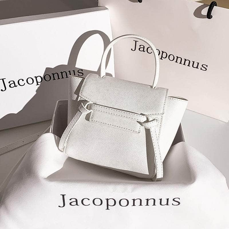 Luxury Mini Shoulder Leather Women Handbag White