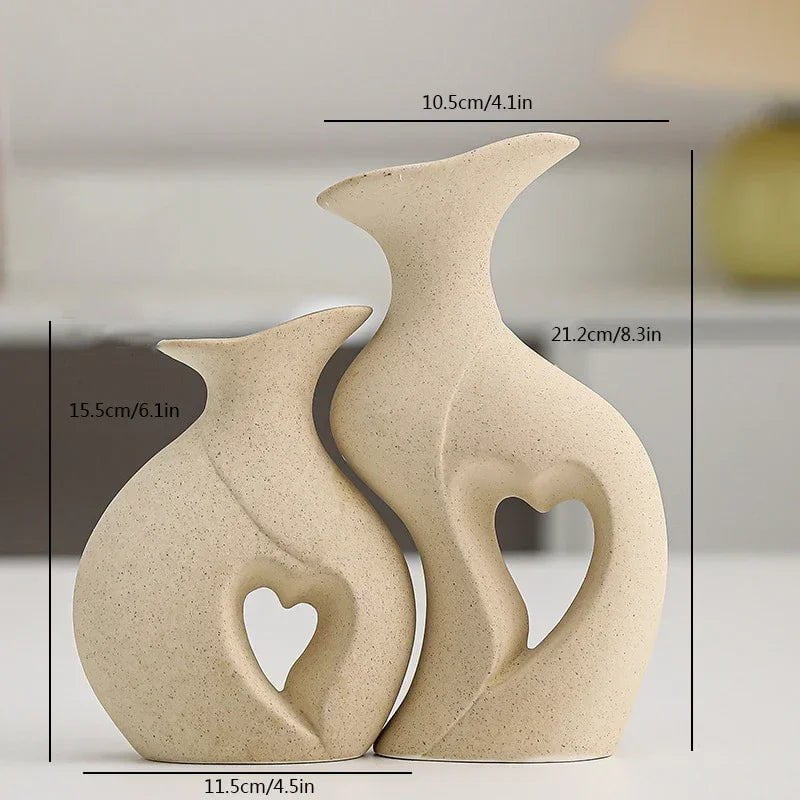 Luxury Nordic Ceramic Flower Vase: Living Room, Dining Table Decor B 2pcs