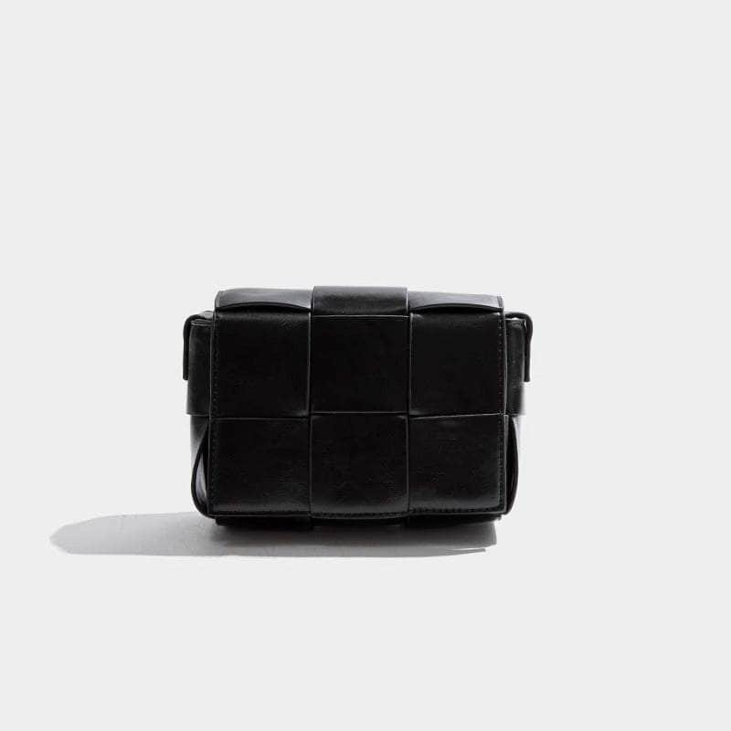 Luxury Weave Cassette Shoulder Bag Black