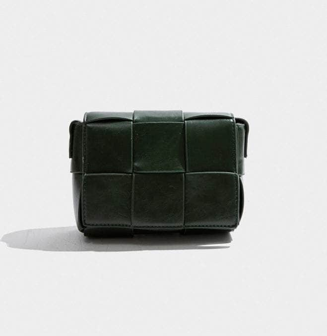 Luxury Weave Cassette Shoulder Bag Green