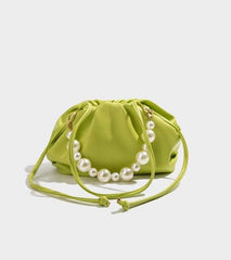 Luxury Women Pearl Shoulder Crossbody Bag Green