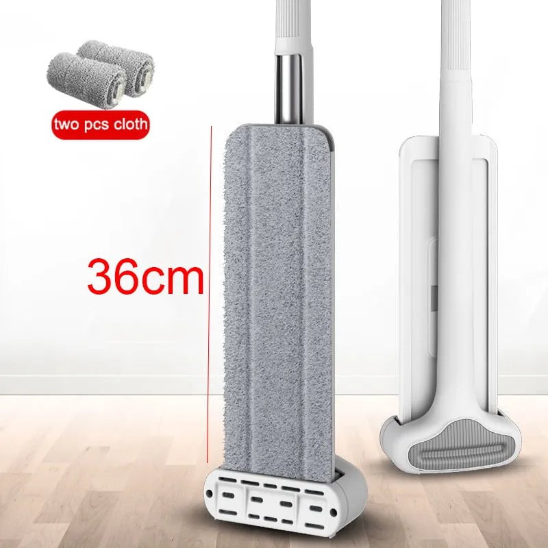 Magic Spin Mop: Efficient 360° Rotation for Easy Home Floor Cleaning M(36CM)-2cloth / CHINA