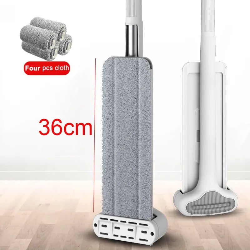 Magic Spin Mop: Efficient 360° Rotation for Easy Home Floor Cleaning M(36CM)-4cloth / CHINA
