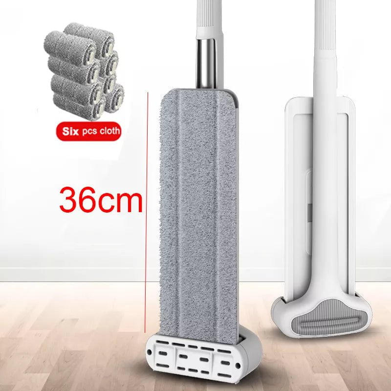 Magic Spin Mop: Efficient 360° Rotation for Easy Home Floor Cleaning M(36CM)-6cloth / CHINA