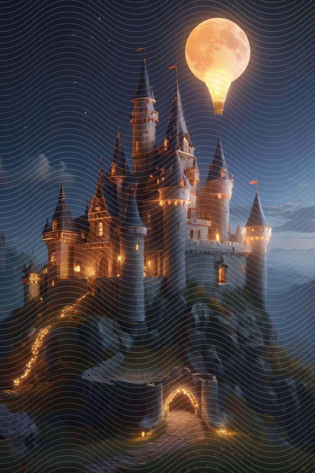 Magical Flickering Castle Scene