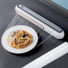 Magnetic Refillable Plastic Wrap Dispenser with Cutter - Tin Aluminum Foil Dispenser Cutter, Film Wrap Dispenser Kitchen Tool