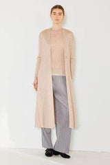 Marina West Swim Pleated Long Sleeve Cardigan Beige / S/M