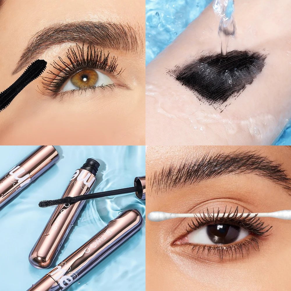 Mascara: 4D Silk Fiber, Waterproof, Extra Volume, Smudge-proof, Curling Lengthening - Eye Makeup Tool