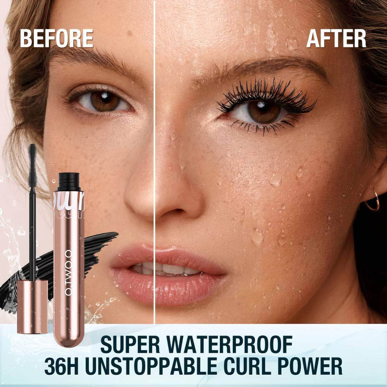 Mascara: 4D Silk Fiber, Waterproof, Extra Volume, Smudge-proof, Curling Lengthening - Eye Makeup Tool