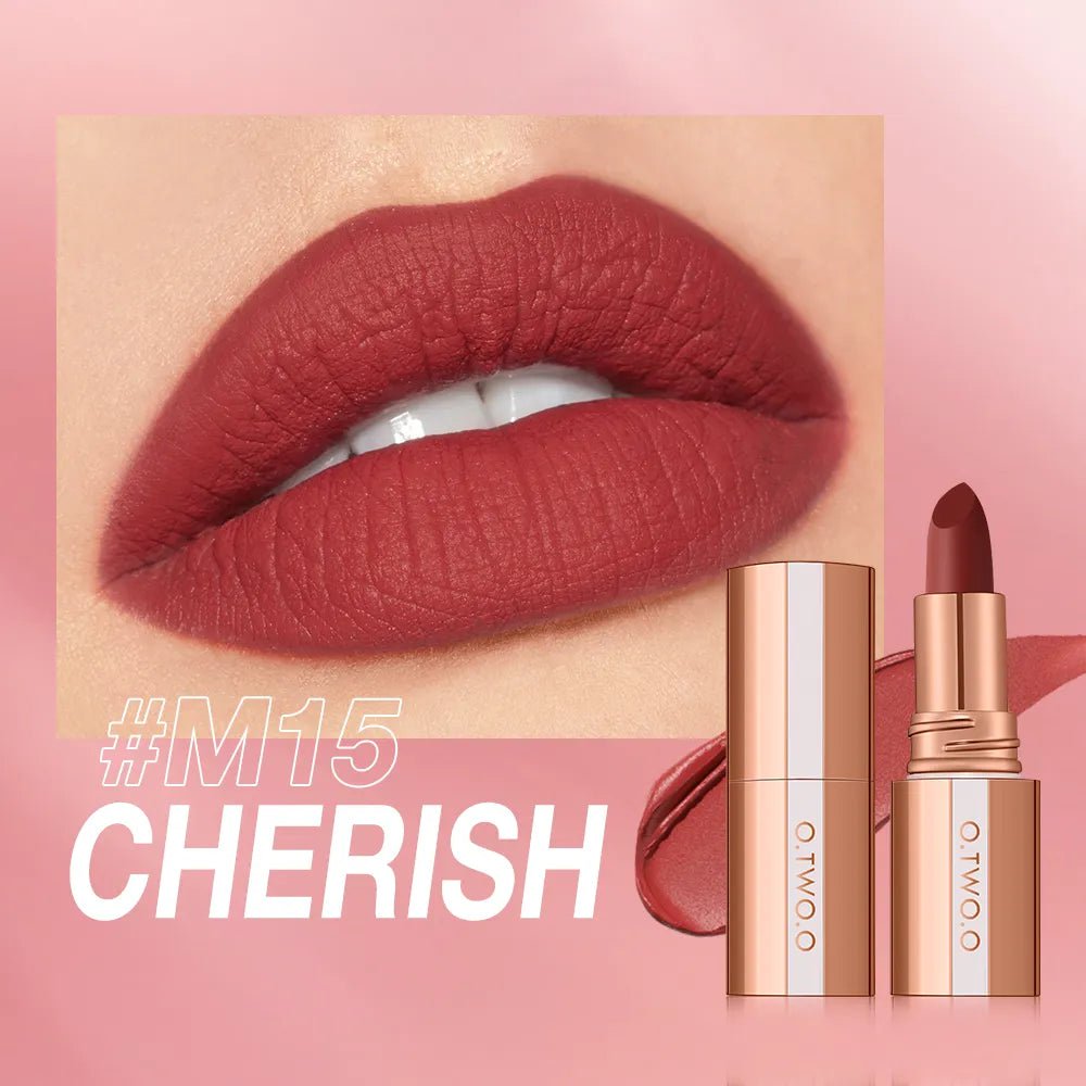 Matte Lipstick: Long Lasting, Waterproof, Smudge-free, Classic Velvet Finish - Highly Pigmented Lip Tint Makeup M15 / CHINA