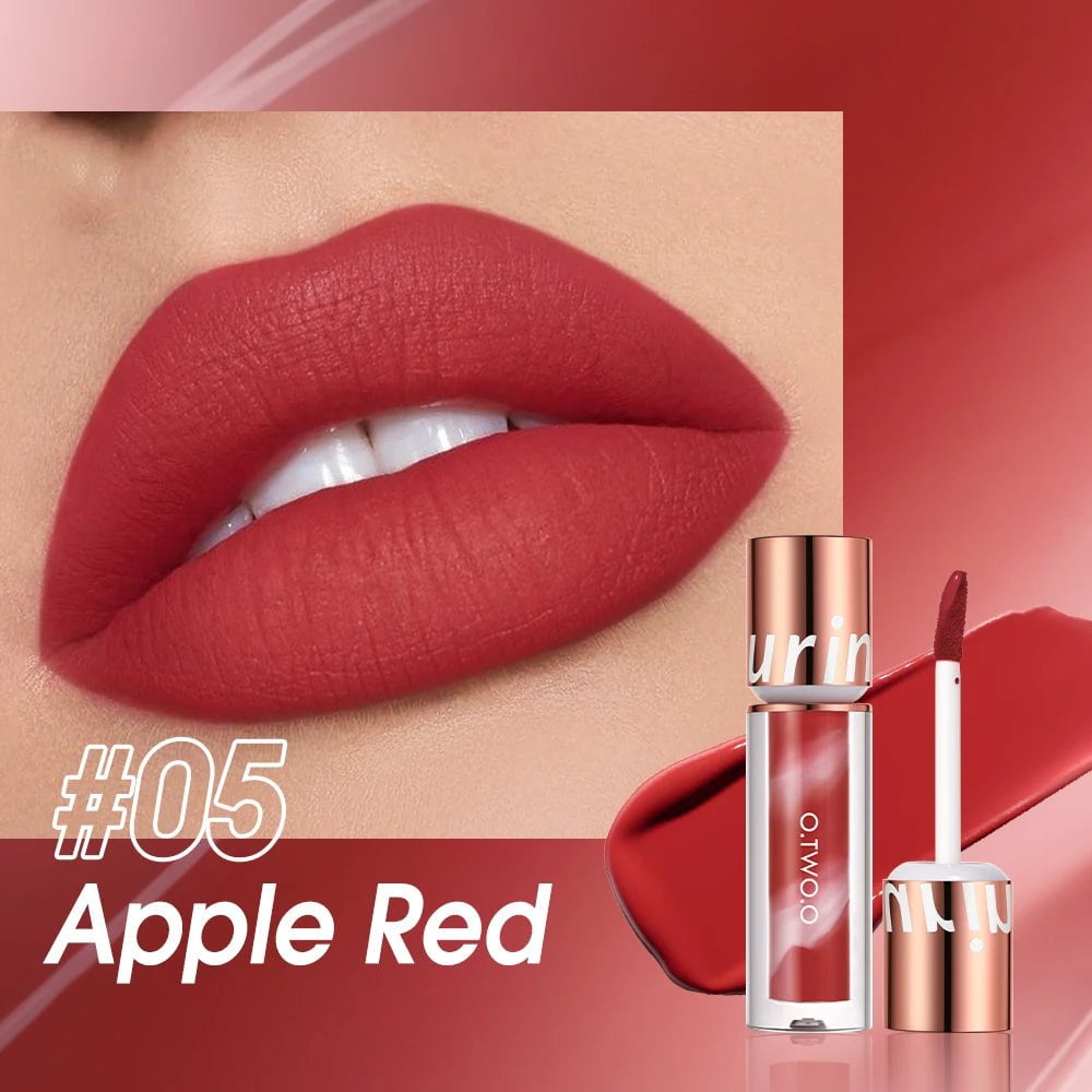 Matte Lipstick: Waterproof, Lip Gloss Cosmetics, Non-Stick Cup, Long Lasting - Makeup for Women, Lip Ink Lip Tint 05 Apple Red / CHINA